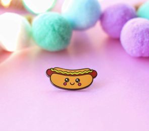 Hot Dog Pin â€“ Super Kawaii Food Enamel Pin